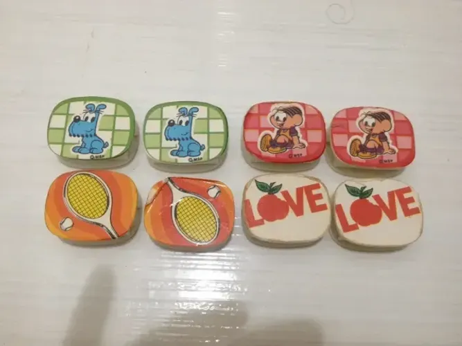 Turma Da Mônica  anos 80 Promocional Danone Enfeites P/ Cadarço De Tênis  (Usado)