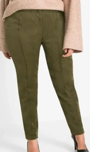 Calça feminina cigarrete verde militar 