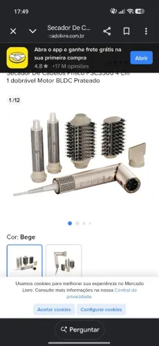 Escova secadora várias funções
