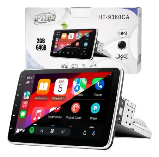 Multimídia 10" Tela Rotativa com android 12