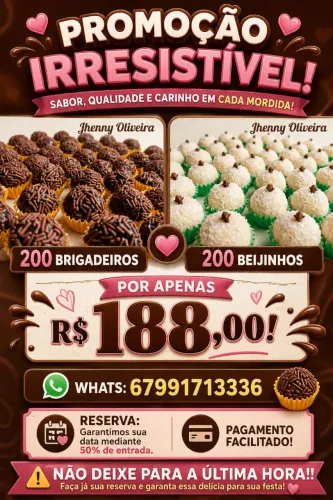 Cento de brigadeiro para festas 