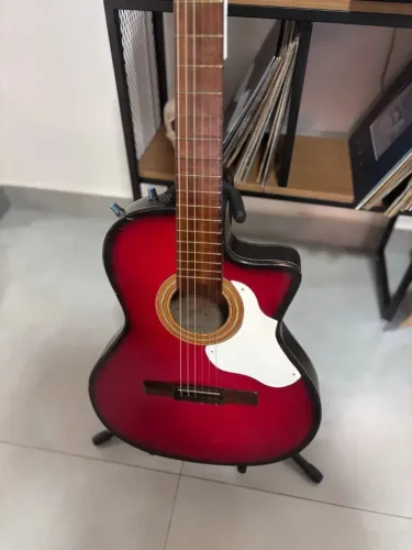 Violão Eletroacústico Red Burst (Cutaway) - Com Captação Ativa