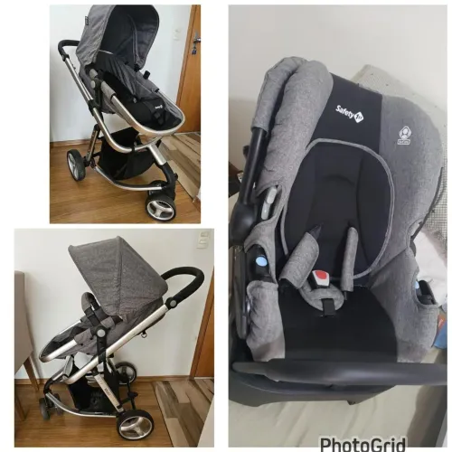 Carrinho de Bebê da Safety 1st com bebê conforto