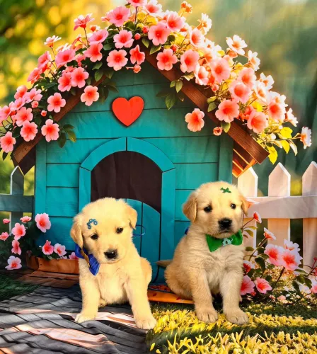 Filhotes puros Golden Retriever dourados vacinados 