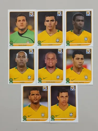 Copa Do Mundo 2010 Kit Com 8 Figurinhas Do Brasil