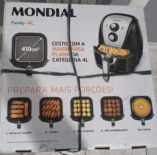 FRITADEIRA ELÉTRICA Nova na caixa - sem óleo Air Fryer Mondial Family AFN40FB 4L Preta