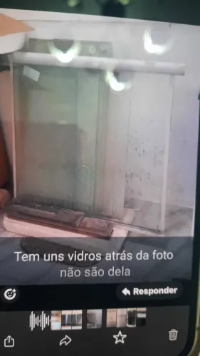 Janela blindex tamanho 90x87 transparente com ferragens 