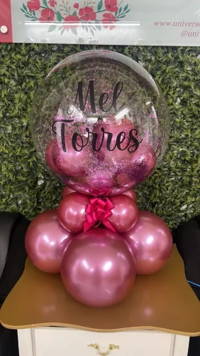 Decoração Balão bubble cristal
