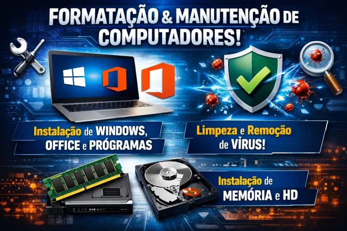Formatação e instalação de programas , Windows e office 