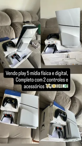 Play 5 mídia física e digital 2 controle e acessórios