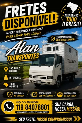 Transportes de Fretes e mudanças São Paulo capital, Interiores e em todo País
