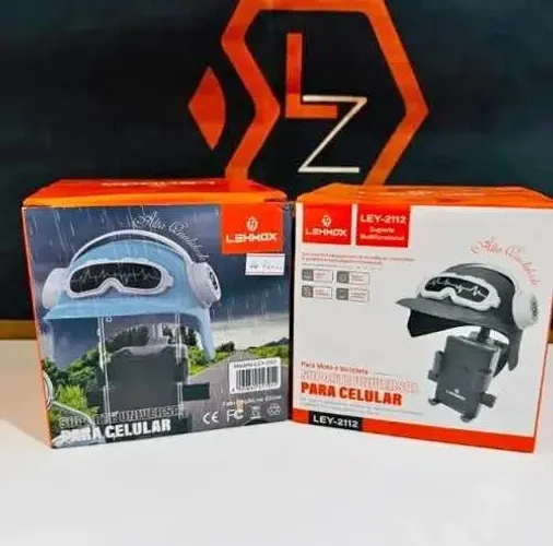 Suporte de Celular serve para bike e Moto: Formato Capacete - para moto e bike