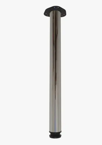 Perna de mesa cromada ajustável 74cm +3 cm