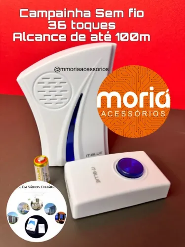 Campainha Sem Fio Externa Tomada Longo Alcance 60m