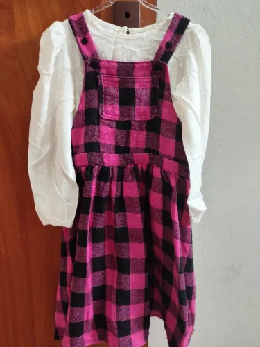 Vestido Flanelado - Tam 3-4 anos