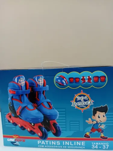 Patins Kit Inline Azul - Ajustável 34-37