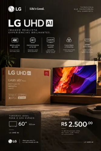 Smart TV LG 60 Polegadas UHD AI 4K