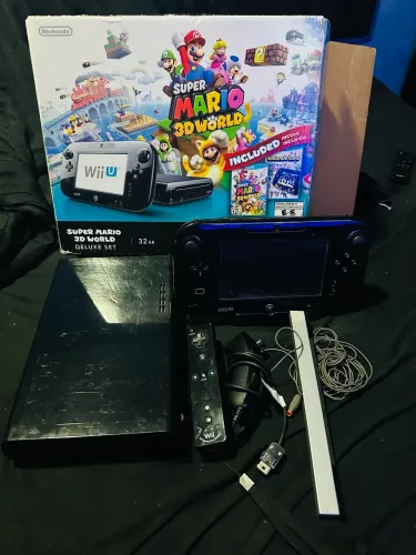 Nintendo Wii U Destravado 32GB Na Caixa + Controle Wii + Jogos Instalados 
