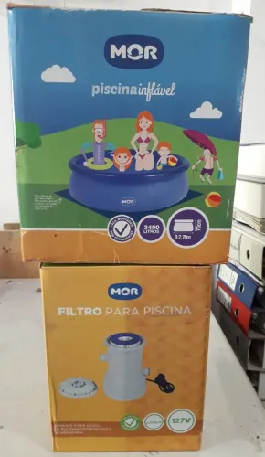 Piscina 3400 LITROS com filtro e capa 