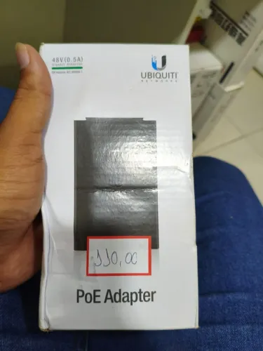 NOVO Fonte Ubiquiti PoE Adapter 48V-0.5A Original