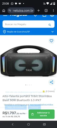 Caixa de Som Tribit 90 whatts Bluetooth