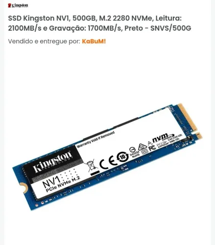 ssd kingston nvme