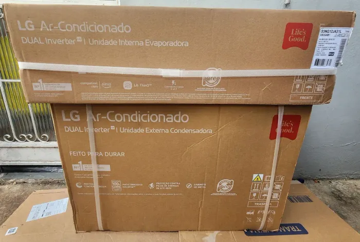 (LACRADO) Ar Condicionado Split LG DUAL Inverter AI Voice 12000 BTUs Frio 220V S3-Q12JA31L