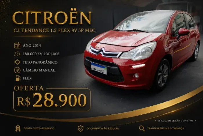 Citroen C3 Tendance 1.5 Flex 8V 5P Mec. 2014
