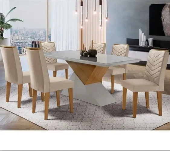 Mesa de jantar 6 cadeiras