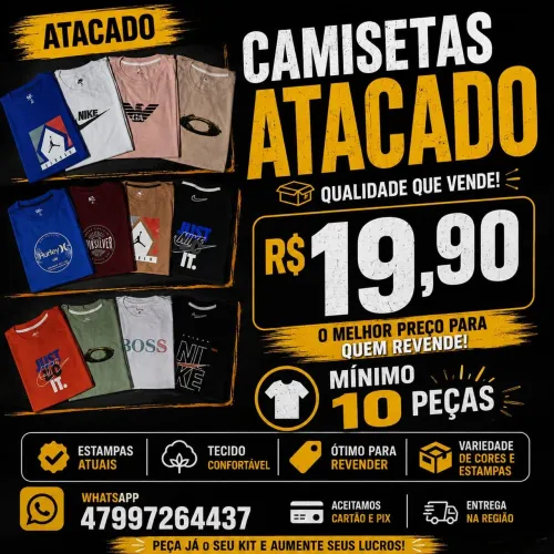 Camisetas atacado