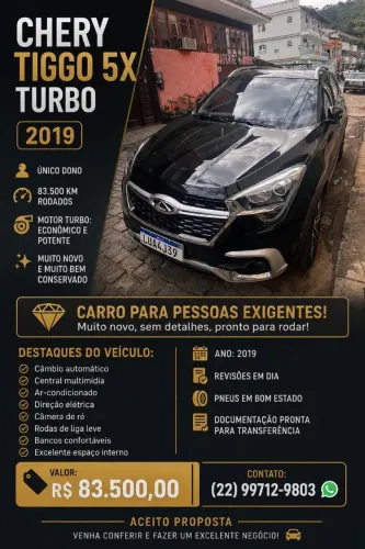 Chery Tiggo 5X TXS 1.5 16V Turbo Flex Aut. 2020