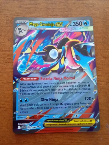 Carta pokémon Mega Greninja EX 022/086