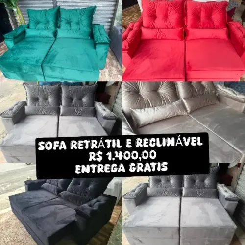 Sofá retrátil queima de estoque entrego hoje
