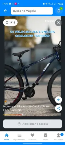 Bicicleta Caloi vulcan HDs aro29