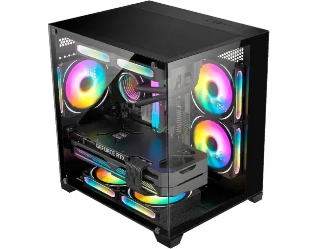 Cpu Xeon 2699 v3 Com 36 Nucleos E 64gb RX590 8gb Water Cooler Gabinete Aquarios
