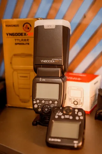Flash Yongnuo YN600EX-RT II + Transmissor YN-E3-RT II