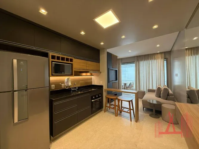 Studio MOBILIADO para Locação com 1 dormitório, 1 vaga de garagem, com 55 m² - Itaim Bibi