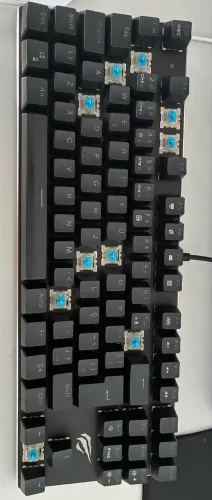 Teclado mecânico havit switch azul