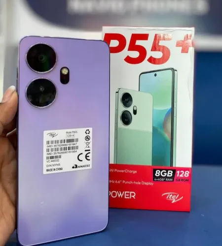 Celular P55+ 128/4 Lilás - top + Entrega Grátis 