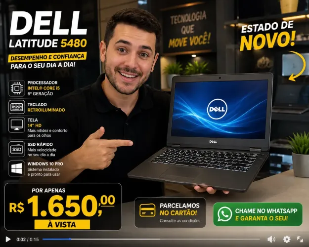 Notebook Dell Estado de Novo I3/i5/i7 Garantia