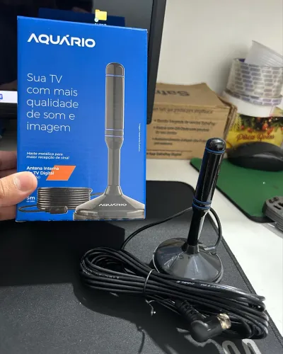 Antena Digital para Tv 5 Metros de Cabo