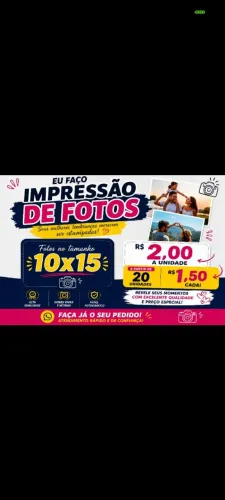 Faço impressão de foto 10x15 2.00