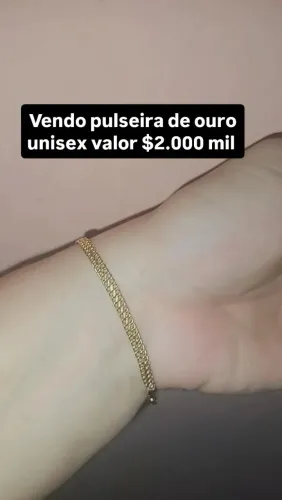 Vendo pulseira de ouro unisex 