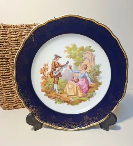 Prato em porcelana francesa limoges fragonard