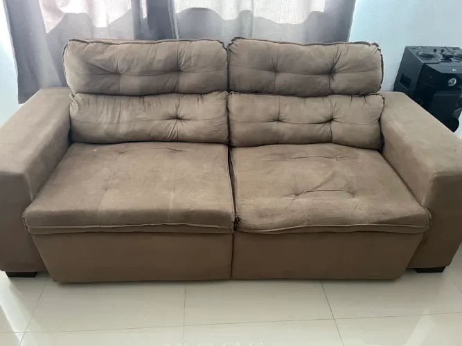 Sofá Retrátil Reclinável 3 Lugares