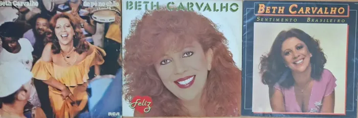3 LPs Beth Carvalho (Álbuns clássicos)