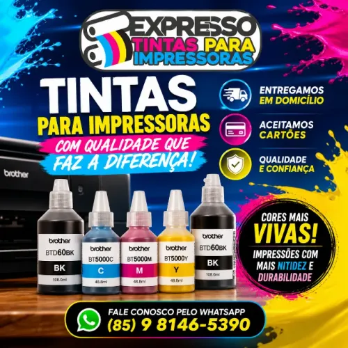 Tinta Impressora Brother DCP Fale Conosco. Fazemos Entregas E Aceitamos Cartões.