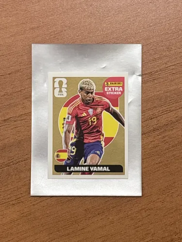 Figurinha Extra Sticker Lamine Yamal Ouro - Copa Do Mundo 2026 Panini