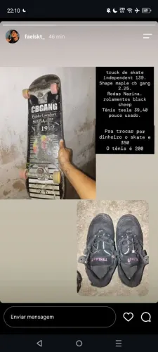 Skate e tênis