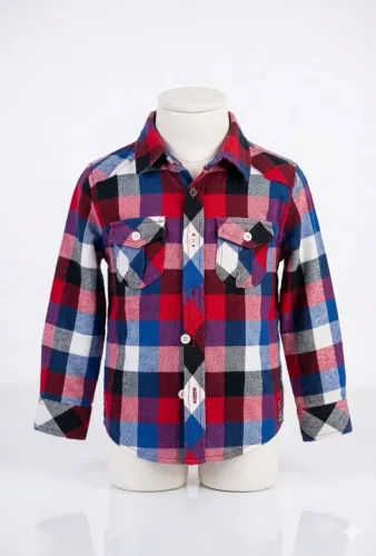 Camisa xadrez infantil 1/2 anos 